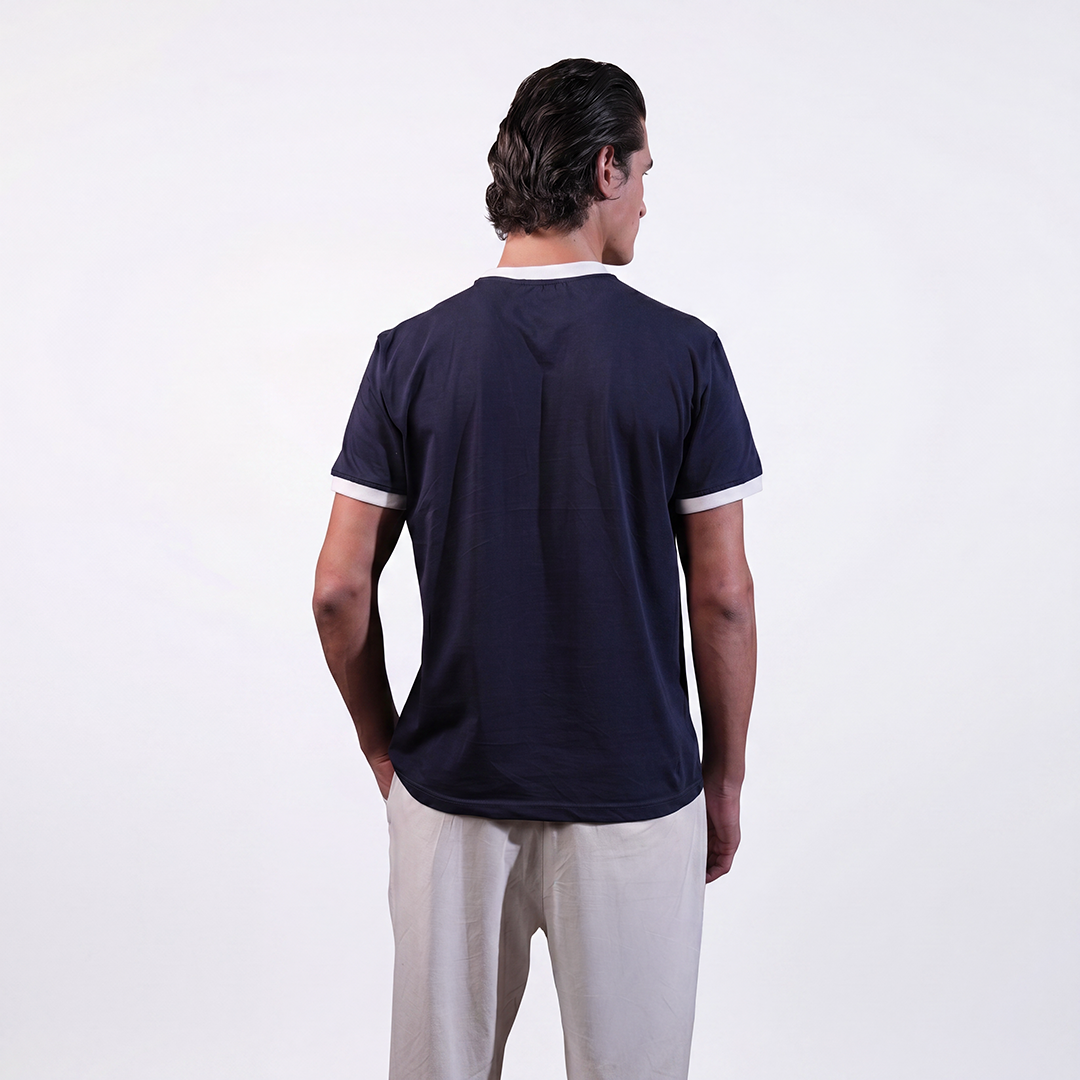 Classic Navy Ringer Tee