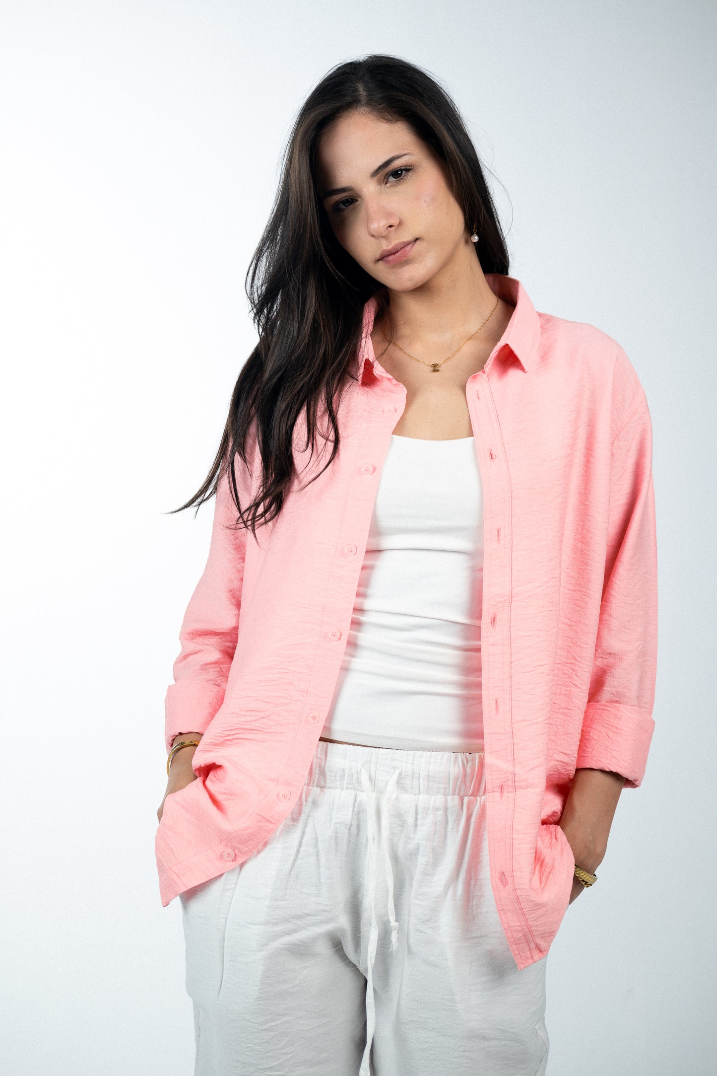 Linen Pink Shirt