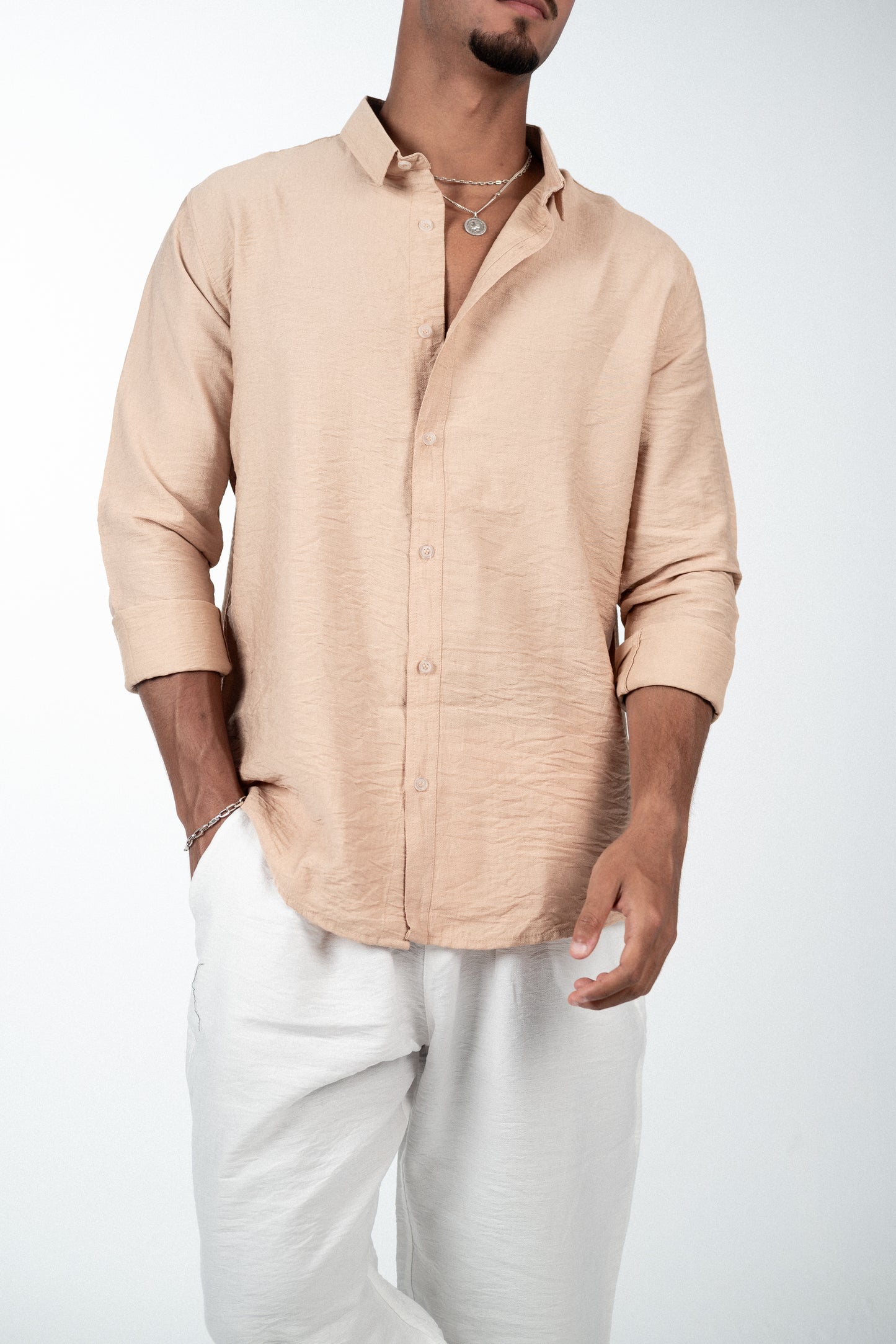 Linen Light Brown Shirt