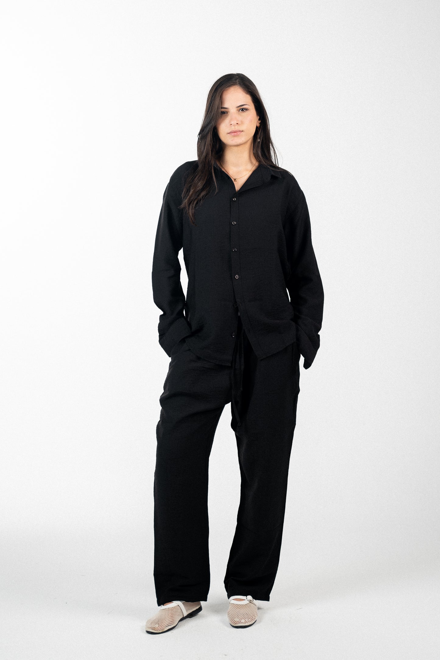 Linen Black Shirt