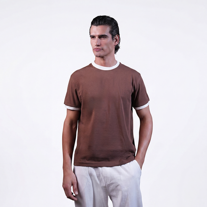 Classic Brown Ringer Tee