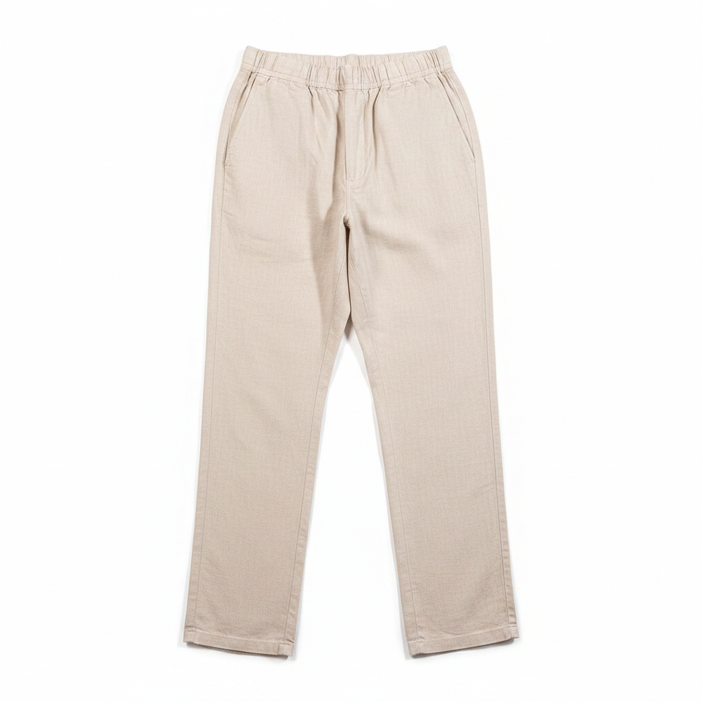 Beige Nomad Linen Pants