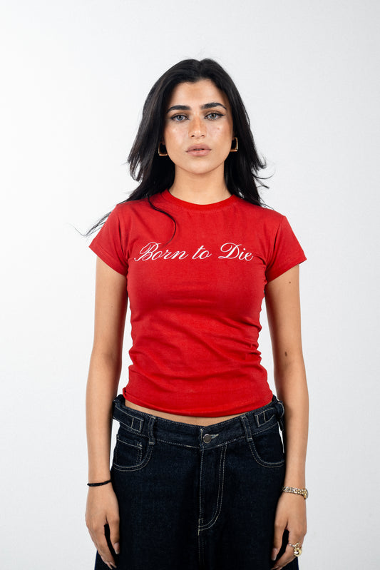 Red Born To Die Baby Tee