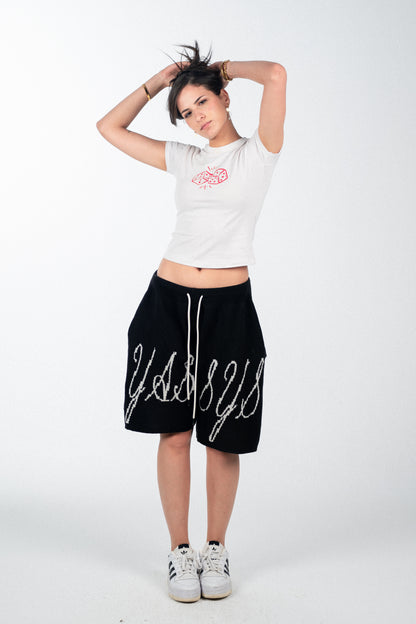 White Red Dice Baby Tee