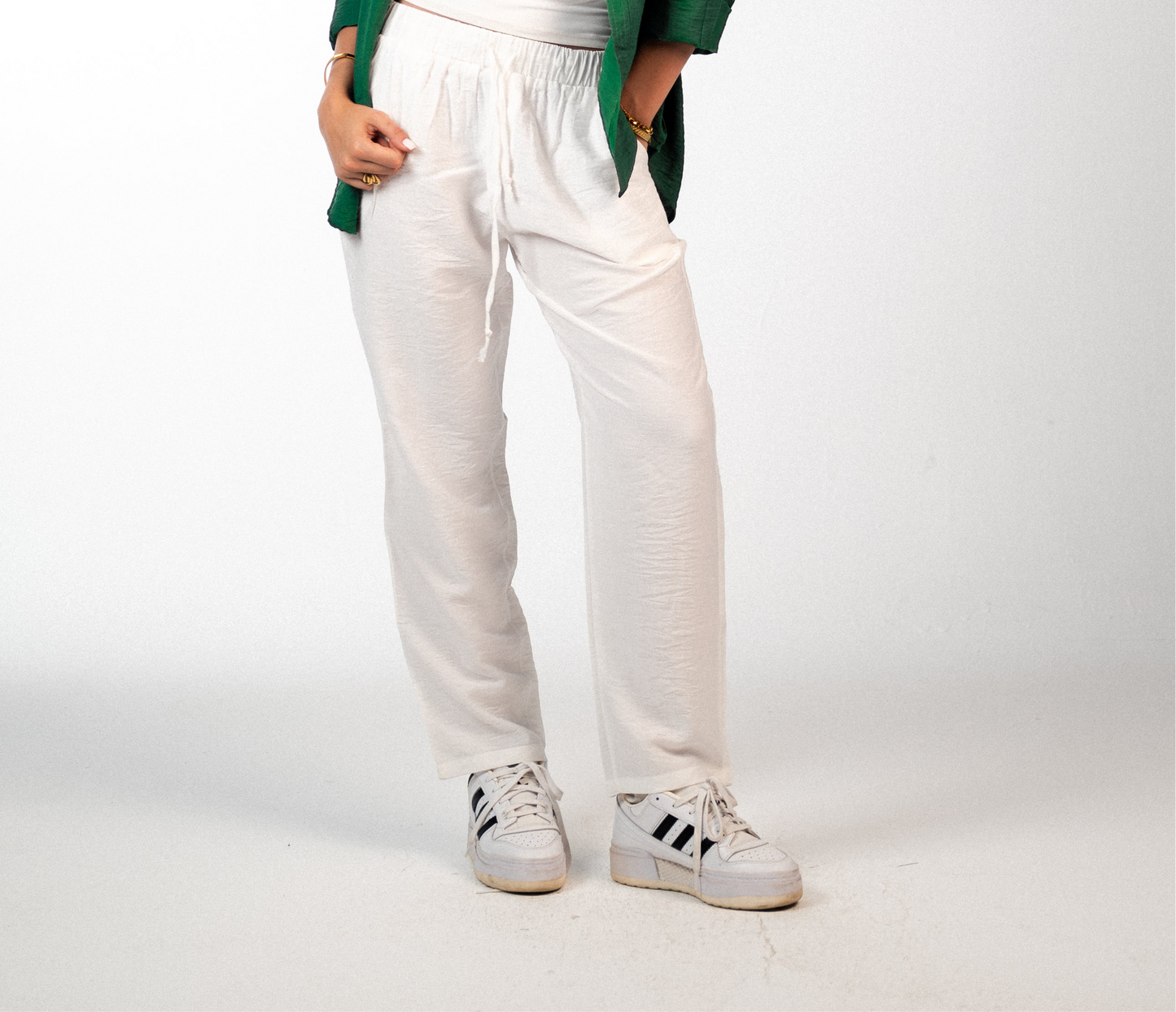Linen White Pants