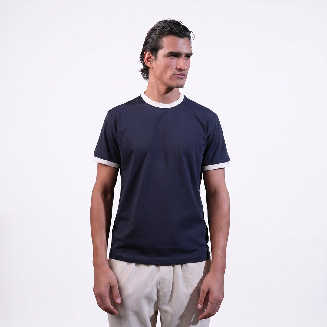 Classic Navy Ringer Tee