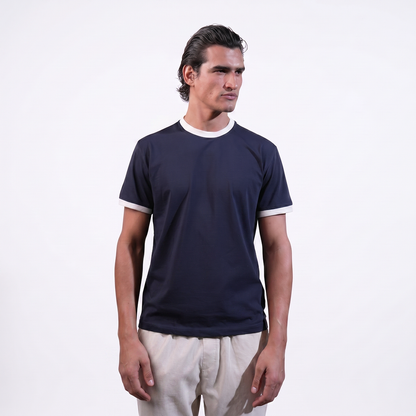 Classic Navy Ringer Tee