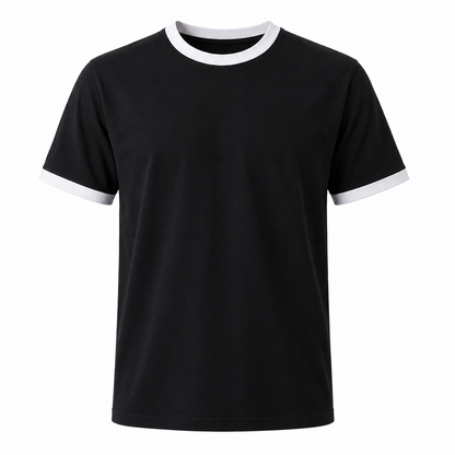 Classic Balck Ringer Tee