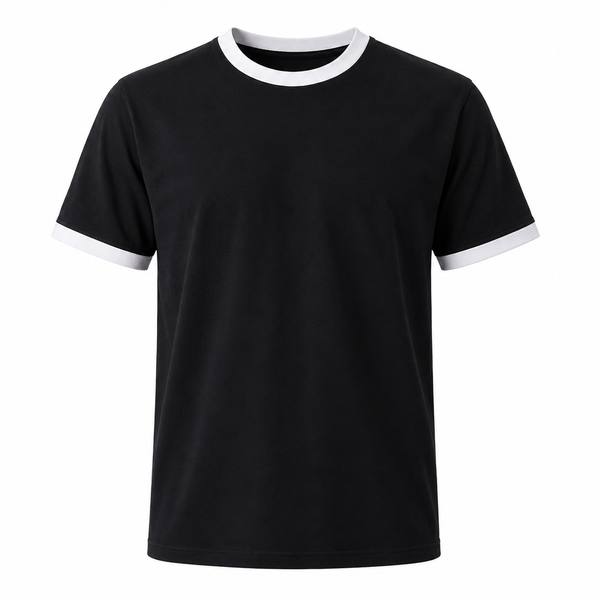 Classic Balck Ringer Tee