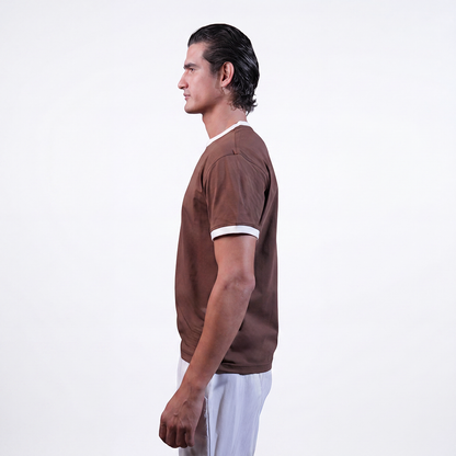Classic Brown Ringer Tee