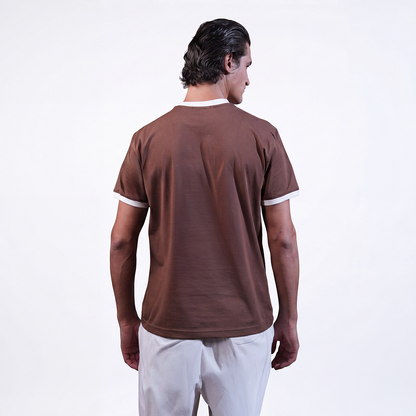 Classic Brown Ringer Tee