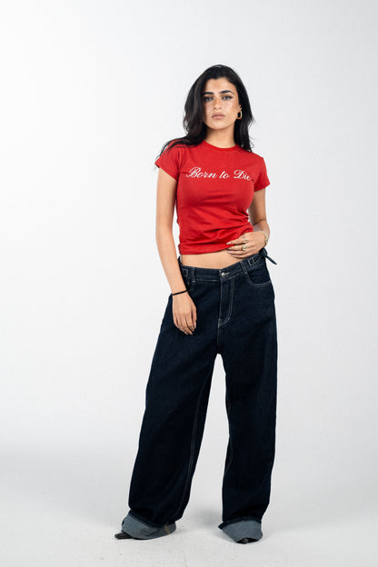 Red Born To Die Baby Tee