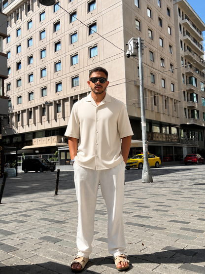 Beige Piqué Shirt