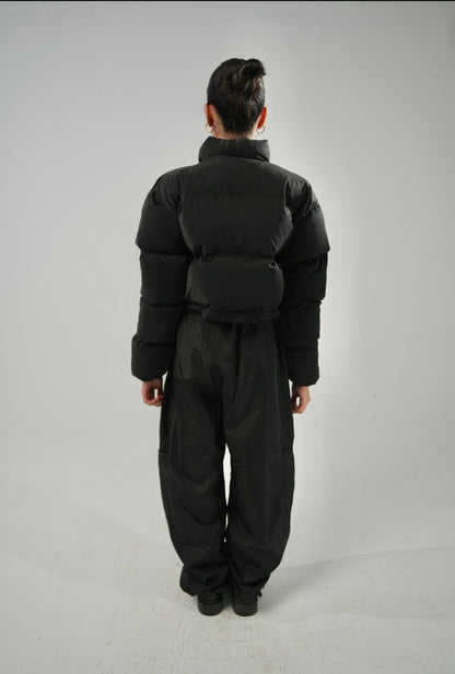 Black puffer cropped