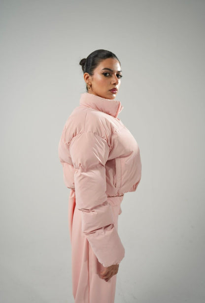 Pink Puffer Cropped