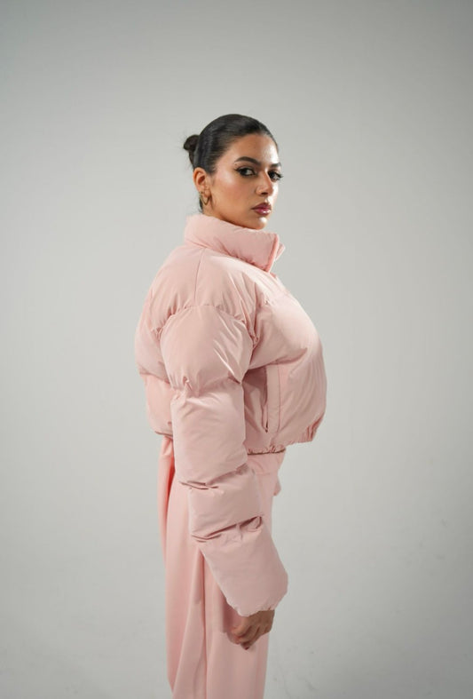 Pink Puffer Cropped