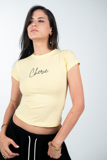 Yellow Cherie Baby Tee