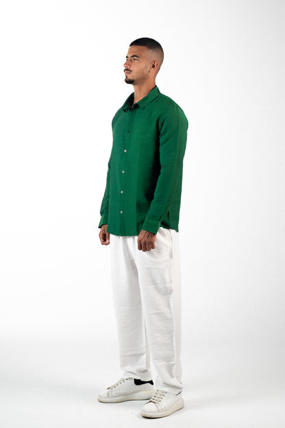 Linen Olive Shirt
