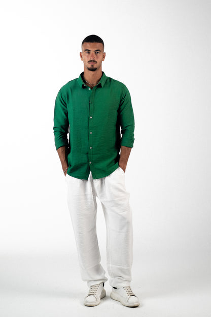 Linen Olive Shirt