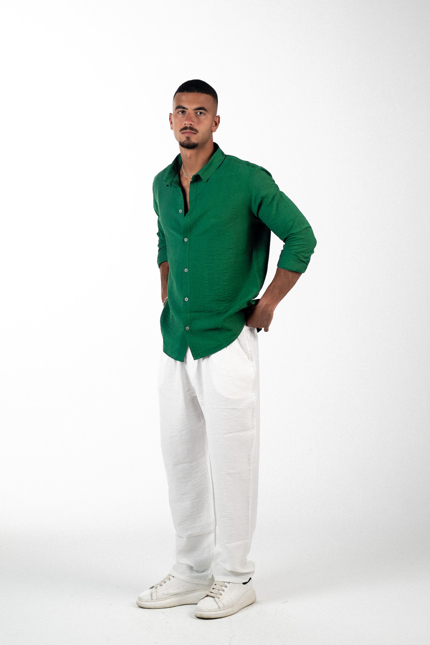 Linen Olive Shirt