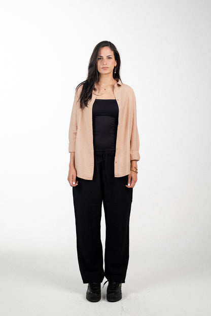 Linen Light Brown Shirt