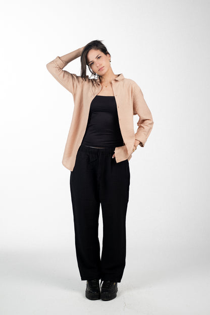 Linen Black Pants