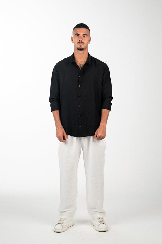 Linen Black Shirt