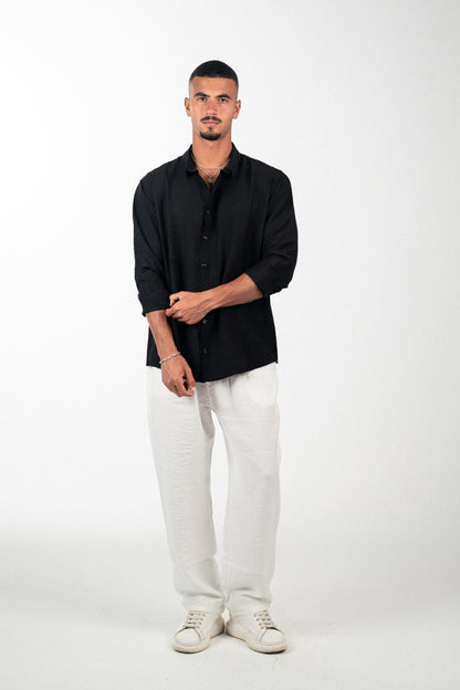 Linen Black Shirt