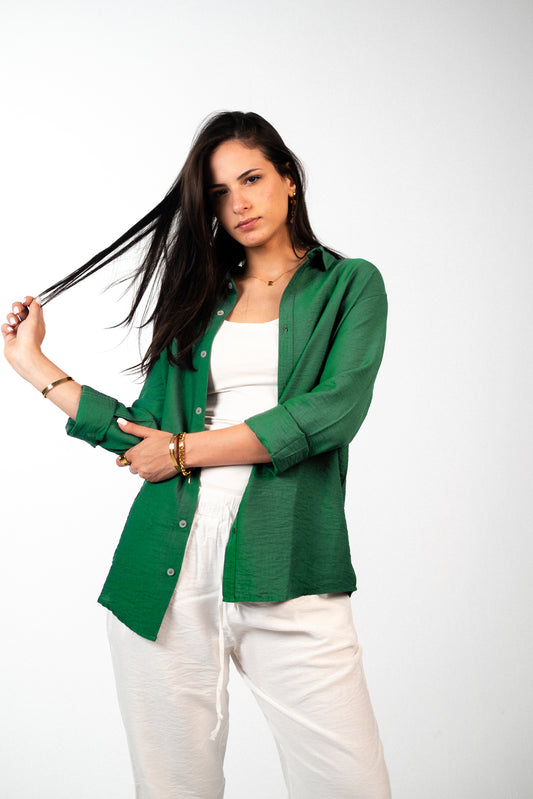 Linen Olive Shirt