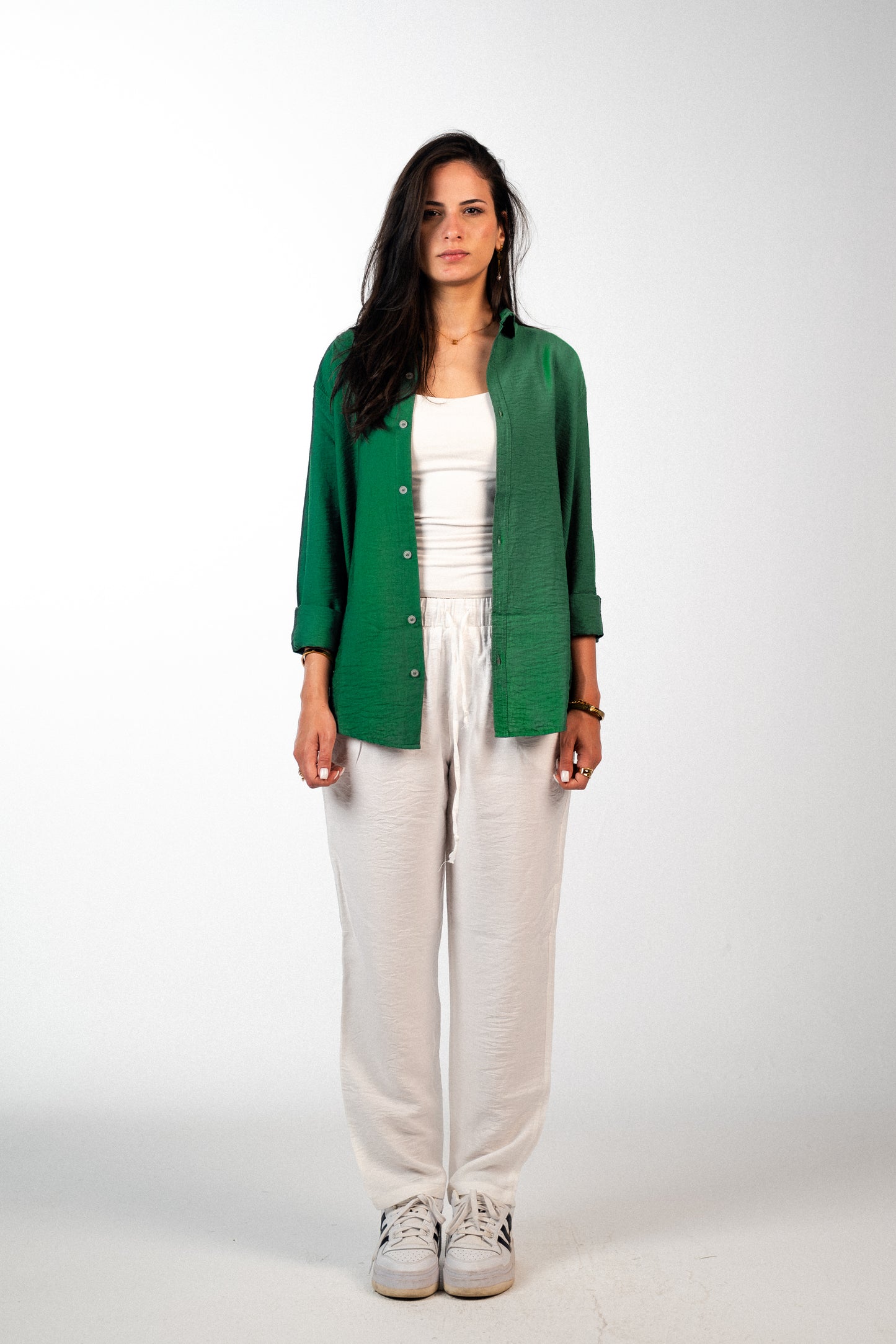 Linen Olive Shirt