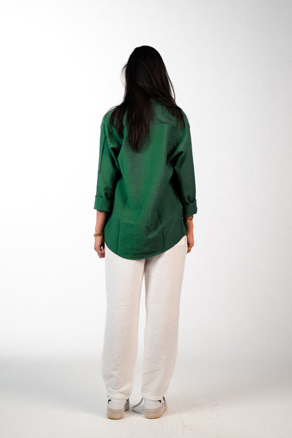 Linen Olive Shirt
