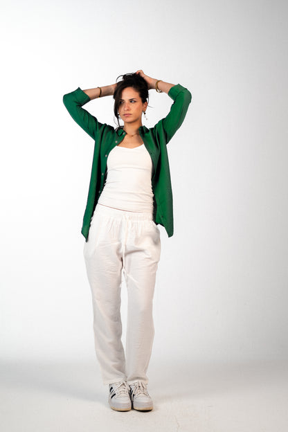 Linen Olive Shirt