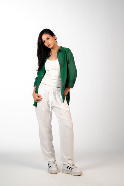 Linen Olive Shirt
