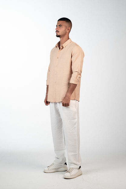 Linen Light Brown Shirt