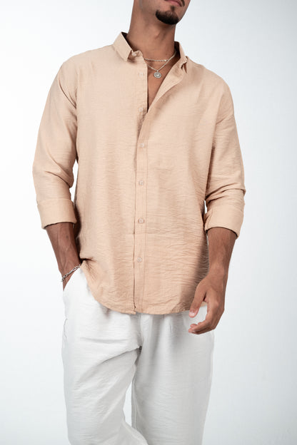 Linen Light Brown Shirt